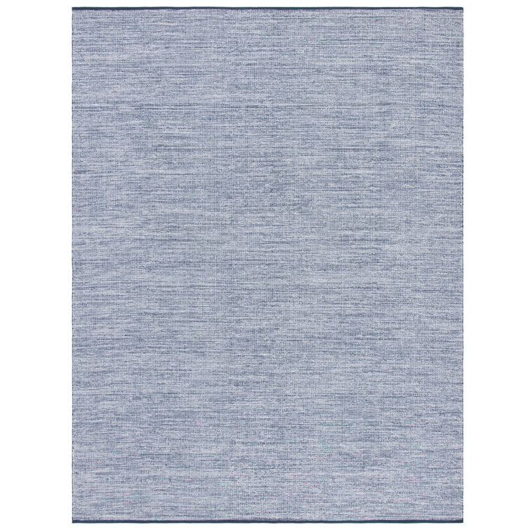 Dunlap Flat Weave Cotton Navy/Blue Modern Rug