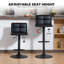 HOMCOM Bar Stools Set of 2 Modern Swivel Height Adjustable Chairs-2094434095