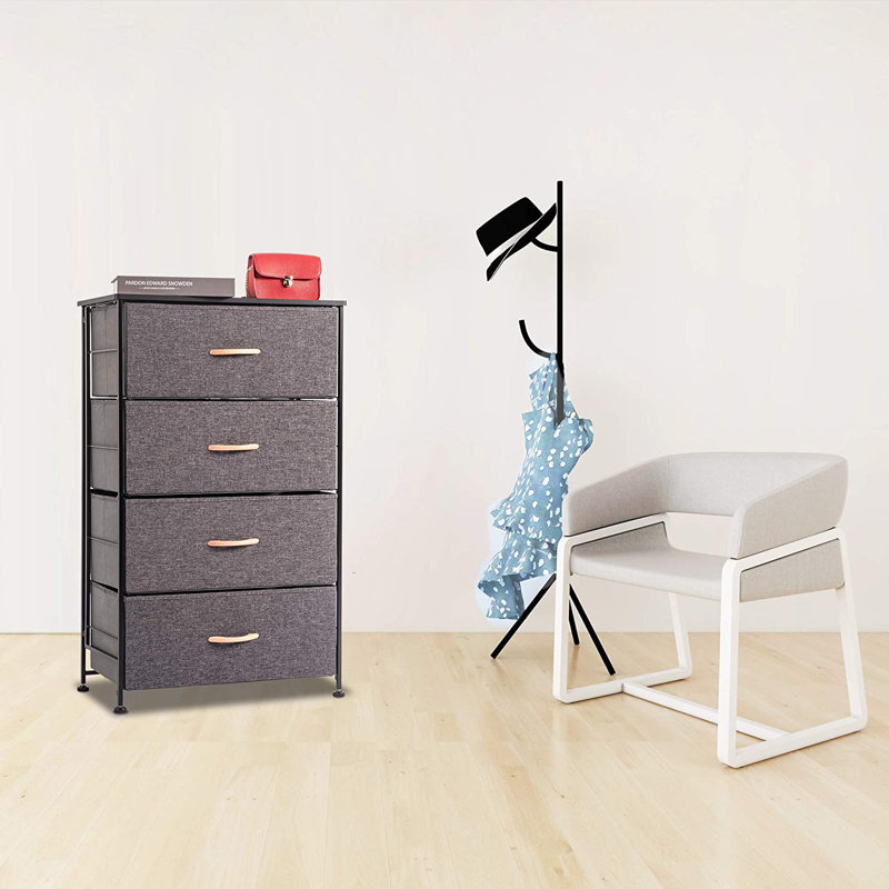 Commode 4 tiroirs l 22,83 po Ranney, Gris anthracite