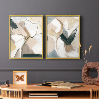 Marble Lines I - impression encadrée de qualité supérieure - prête à être accrochée - aucun clou requis - aucun clou requis