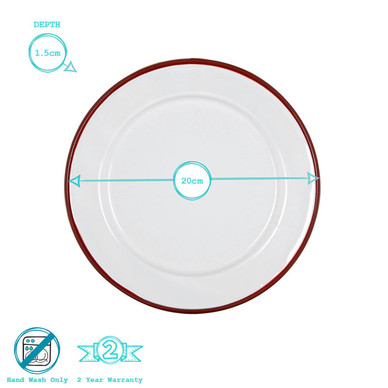 20cm Appetiser Plate, Red