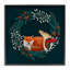«Sleepy Fox in Botanical Wreath», estampe numérique, design par Metka Hiti-868223467-868223465