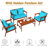 Acacia 4 - Person Patio Conversation Set with Cushions