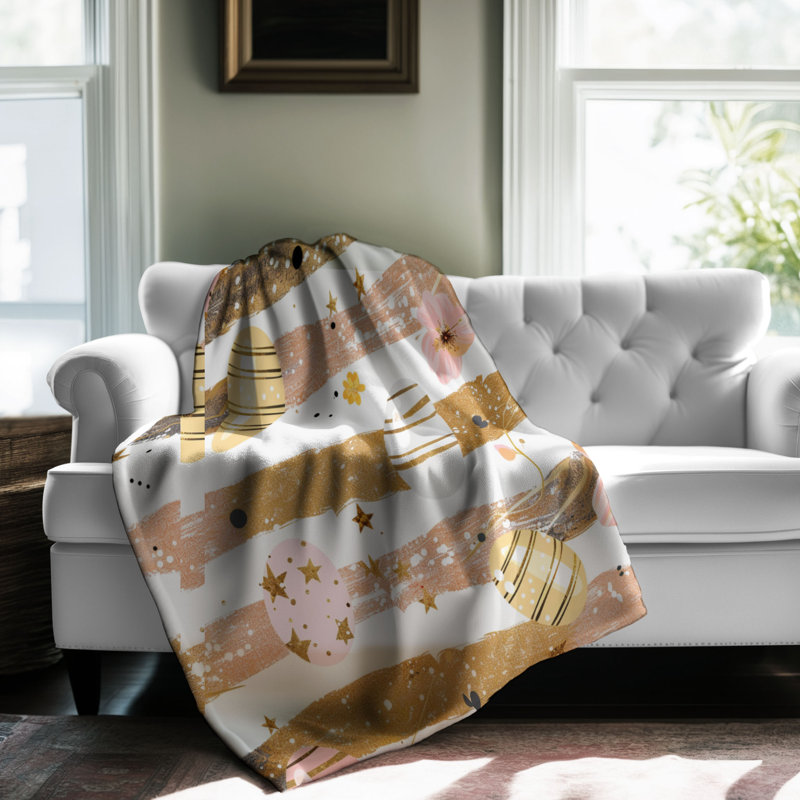 Couverture de sherpa 1 pièce Premium Glow de Pâques, Grand lit