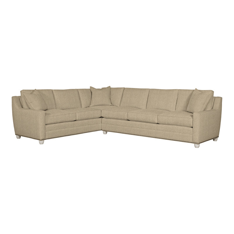 American Bungalow 2-Piece Fairgrove L-Sectional, Nomad Sand, Casa Blanca, Yes
