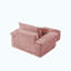 Ensemble de canapé-lit surdimensionné de 47 po et demi avec siège profond et ensemble de repose-pieds mobile à 2 couches, canapé-lit Cloud avec méridienne, canapé-lit modulaire à 1 place pour le salon, non-assemblé en molleton, rose-1391498897