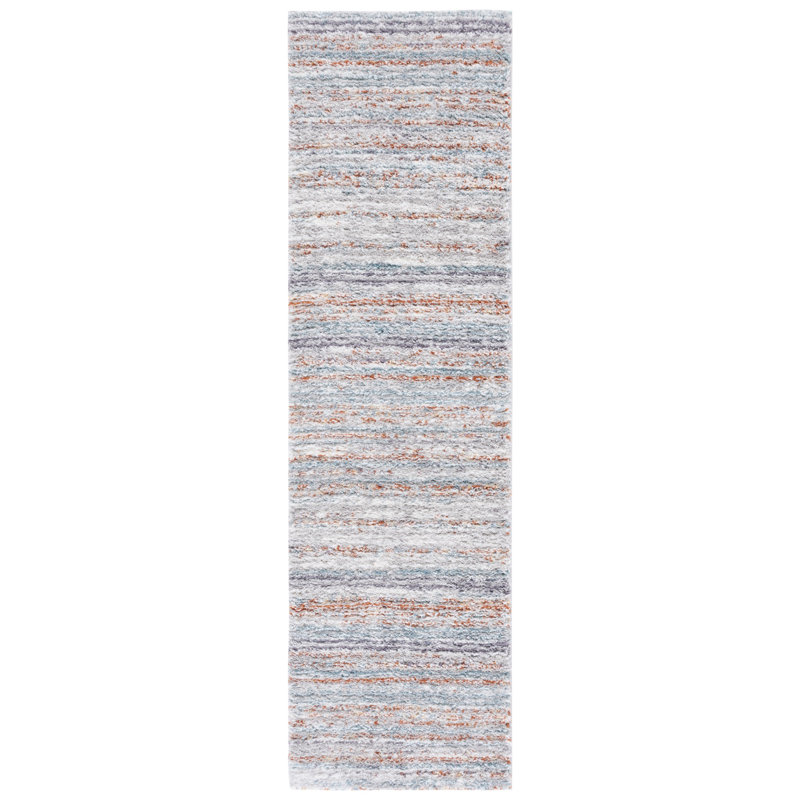 Berber Shag Performance Striped Rug, Runner 2'3" x 8'