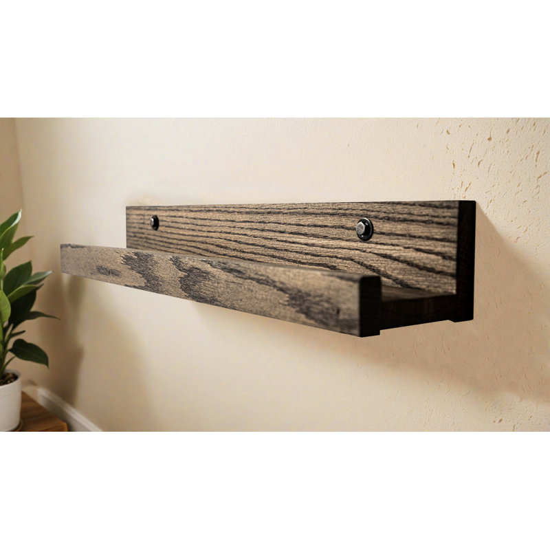 Petite tablette rayonnée en chêne massif 3 pièces Rayne, H 4,75 po x l 35 po x P 4 po