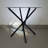 Round Glass Top Metal Base Dining Table