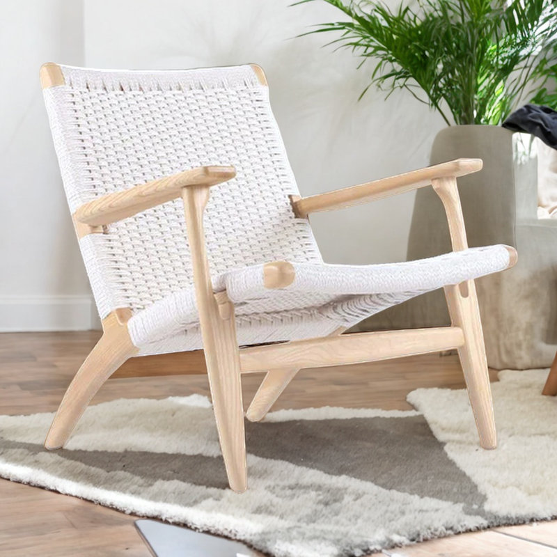 Marillany Upholstered Armchair, Beige Mesh, Natural