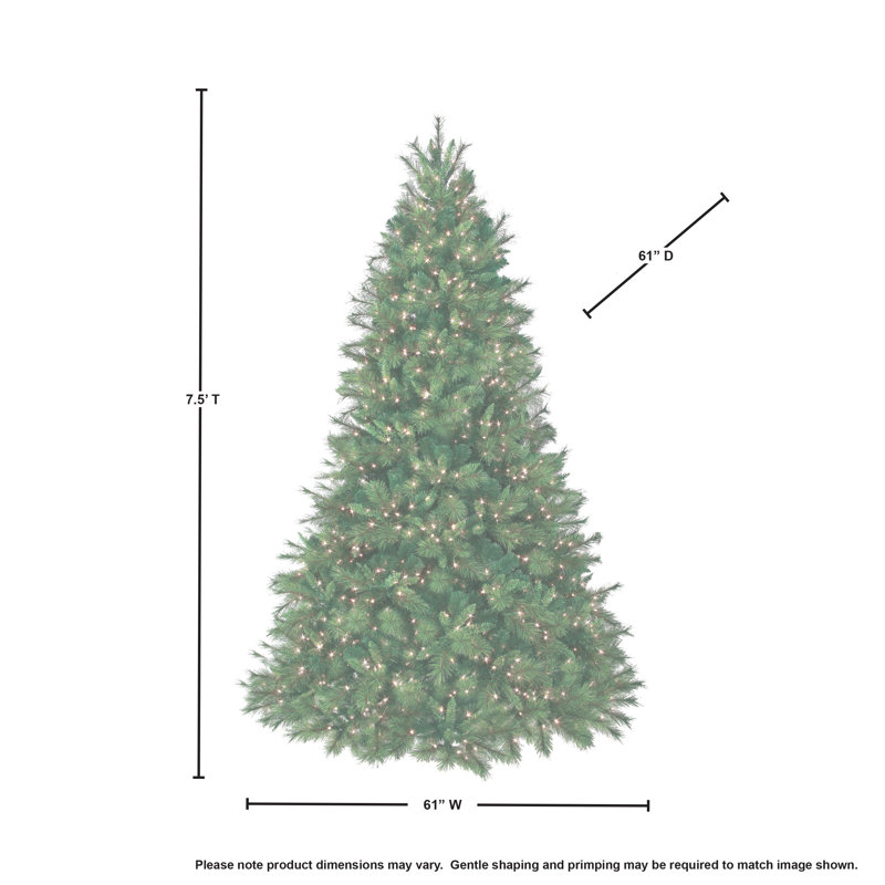 90' H Lighted Artificial Christmas Tree