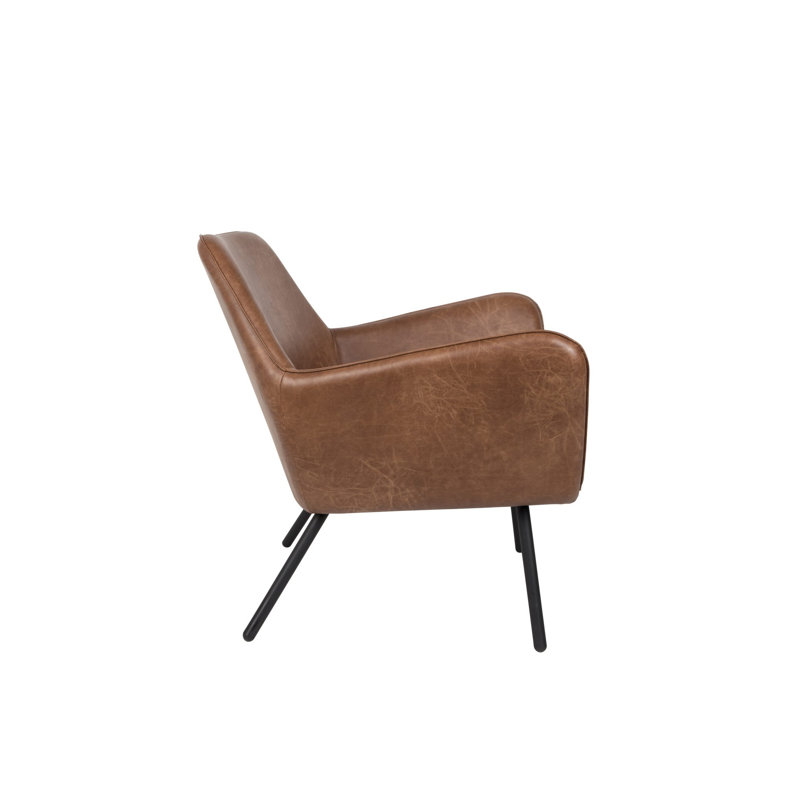 Bon Lounge Chair, Brown Faux Leather