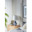 Lampe de vase ronde en céramique bleue et blanche D14x27,6 "