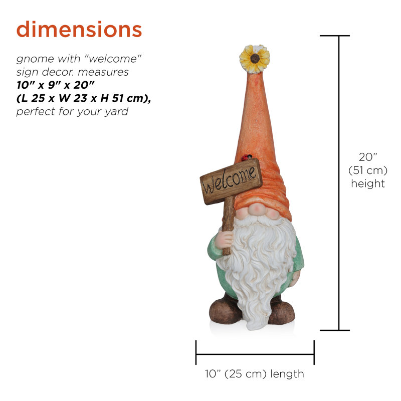 Statue de jardin gnome 26 po