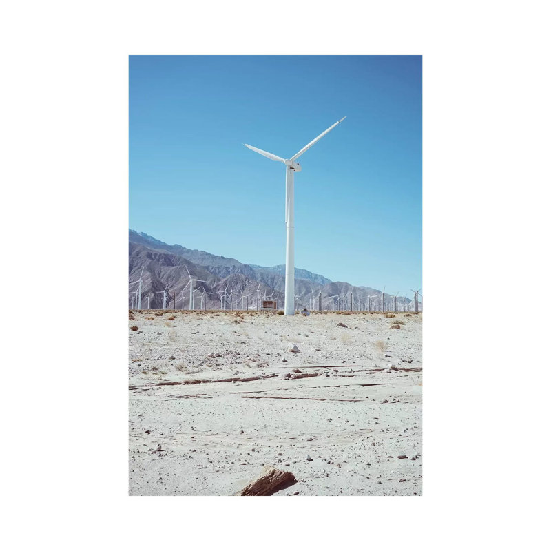 Palm Springs Windmills III by Bethany Young - Print on Canvas, Wrapped Canvas, 66.04cm H x 45.72cm W x 3.81cm D