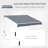 10' X 8' Retractable Awning, Patio Awnings, Sunshade Shelter W/ Manual Crank Handle, UV & Water-Resistant Fabric And Aluminum Frame For Deck, Balcony, Yard-114653921