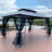 13X10 Outdoor Patio Gazebo Canopy Tent With Ventilated Double Roof And Mosquito Net(Detachable Mesh Screen On All Sides),Suitable For Lawn, Garden, Backyard And Deck,Gray Top