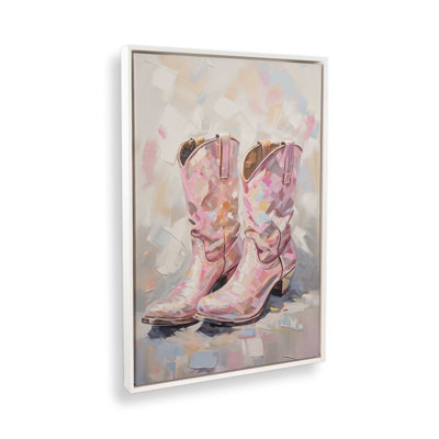 Cowgirl Essentials in Pink I, reproduction sur toile dans un cadre