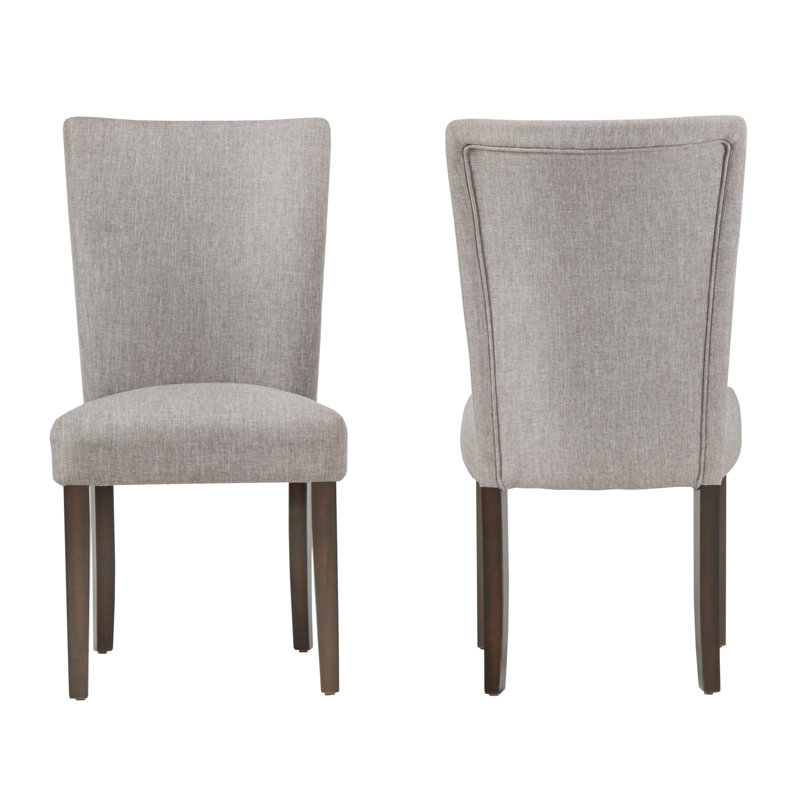 Lancaster 20.5'' H Upholstered Parsons Chair, Linen Gray 