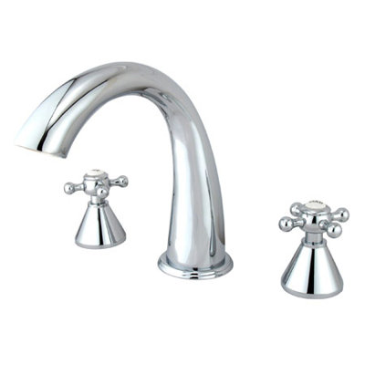 Double Handle Deck Mounted Roman Tub Faucet