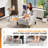  2Pcs Linen Sloping Handrail Small Bedroom Chairs Mid Century Modern Accent Chairs Set Of 2-112232046