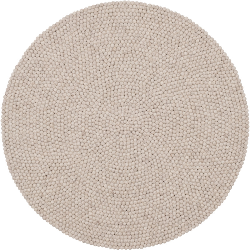 Béla Solid Colour Wool Hand Woven Area Rug, Round 180cm