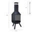 Cylinder Steel Smokeless Chimnea