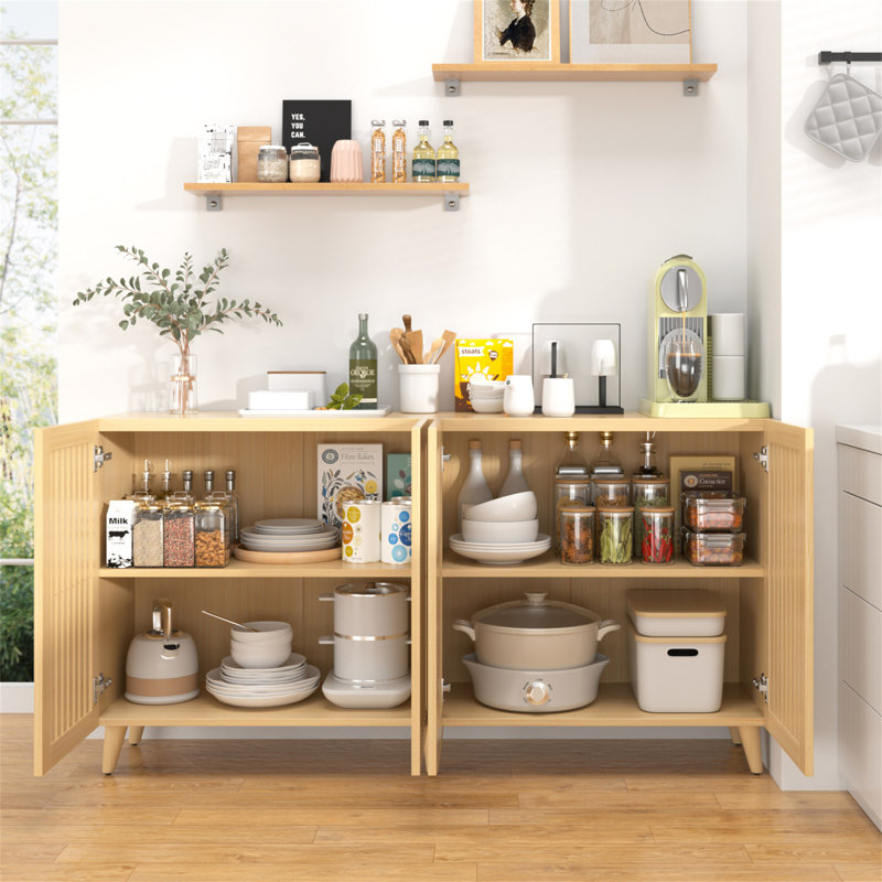 Armoire de rangement à 4 portes, buffet pour la salle à manger de la cuisine