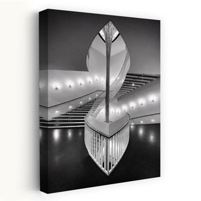 Contemporary Art Museum - Chicago Contemporary Modern Architecture City Wall Art by Rob Darby - Wrapped Canvas Print