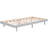 Twin Size Bed In Elegant Grey With A Floating Platform For Bedroom Frame Beds
