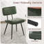 Ensemble de 4 chaises de salle à manger avec housse en cuir de polyuréthane rembourrée en cascade