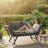 1 PCS Patio Wicker Side Foldable Bench