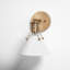 Applique murale 1 lumière Frome Outpost - blanc mat avec laiton bruni-1677936367