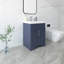 Ensemble de meuble-lavabo autoportant bleu marine avec comptoir en quartz de Carrare blanc 24 po Aurilla-1377592117-1488533895