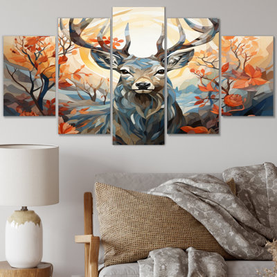 Ensemble de décorations murales en métal Deer