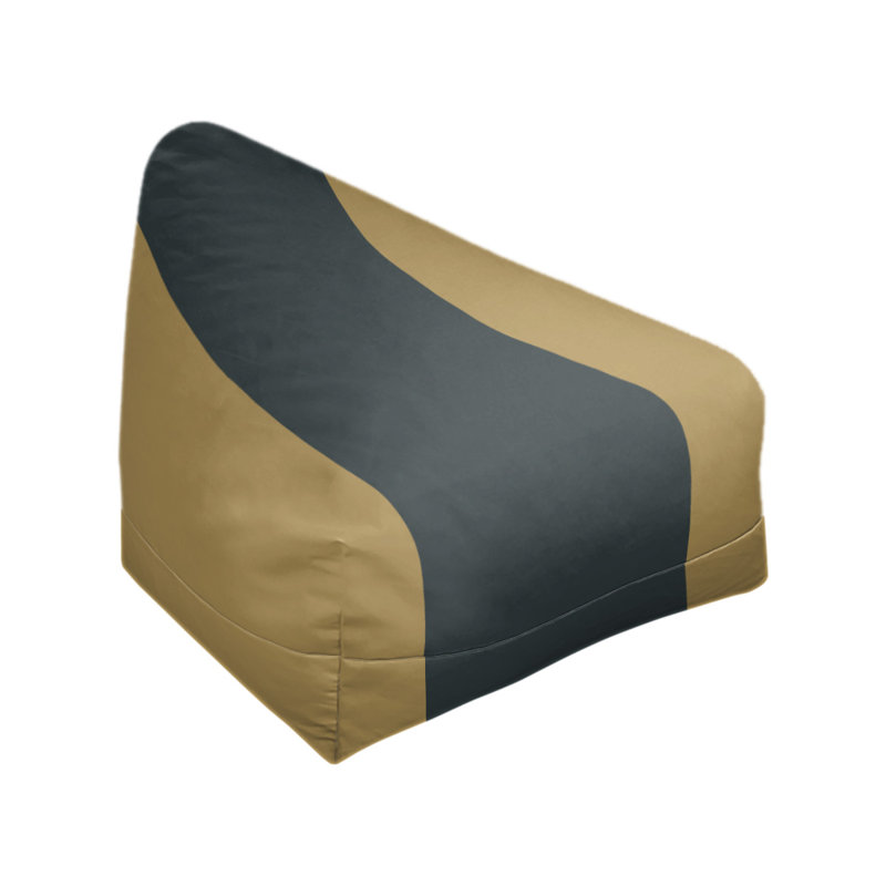 Classic Bean Bag, 30" H x 27" W x 27" D, Gold/Steel Gray