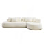 Canapé surdimensionné en L surdimensionné avec méridienne beige et assise profonde pour le salon-393038646