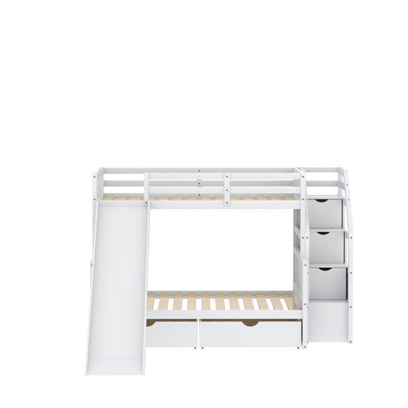 Gurubaksh Kids Twin Over Full Bunk Bed, White