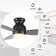 52" Alcena 3 - Blade LED Smart Flush Mount Ceiling Fans with Lights
