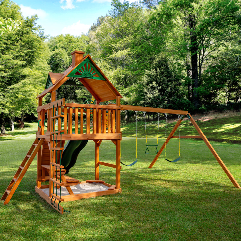 Chateau Wooden Swing Set - Professional Installation Available, No