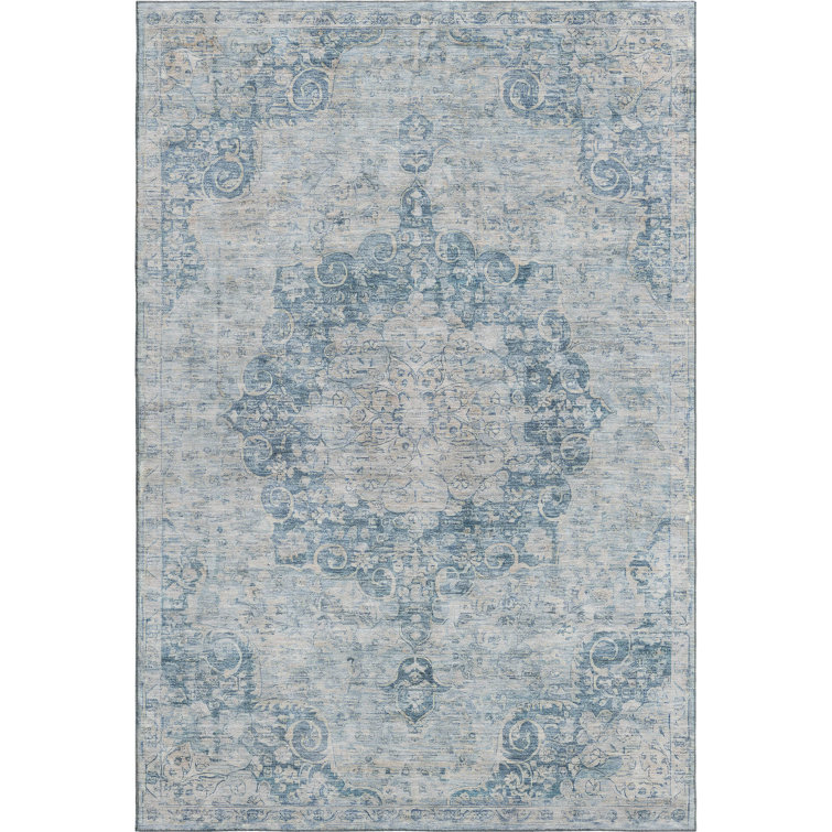 Premium Machine Washable Larock AMF1238 Global Rug