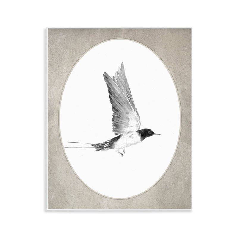 Oiseau en vol, art mural sur plaque