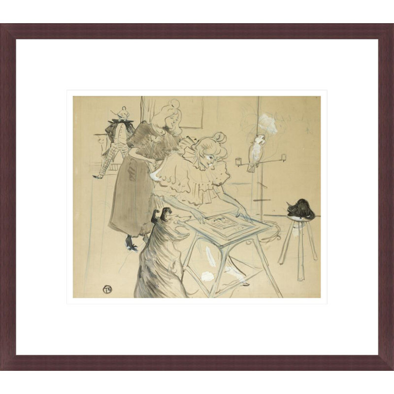 Le Motographe (Melle. Margouin) par Henri de Toulouse-Lautrec, impression giclée encadrée, H 13,75 po x l 15,58 po