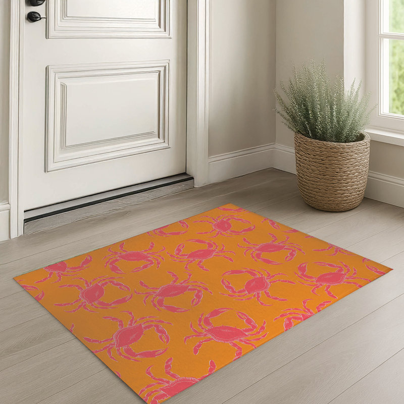 Paillasson Crabby, L 48 po x L 72 po, Orange