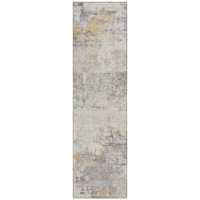 Machine Washable Indoor/Outdoor Chantille ACN2371 Abstract Rug