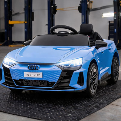 55-lb Capacity Ride-on Car with Remote, Blue Finish, Licenced Audi RS E-tron GT Style for Toddlers