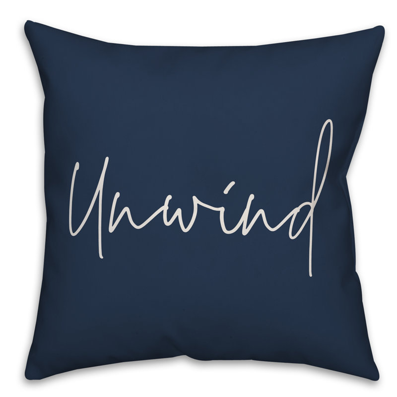 Outdoor Throw Pillow, 16" x 16", Navy