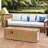70" Concrete Large Fire Pit Table with Lid-111076643