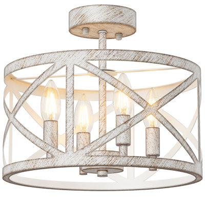 4-Light Semi Flush Mount Ceiling Light Fixture
