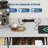 63" Buffet Cabinet, Coffee Bar Cabinet with 3 Drawers, Adjustable Shelves, Charging Station and 4 Mesh Barn Doors